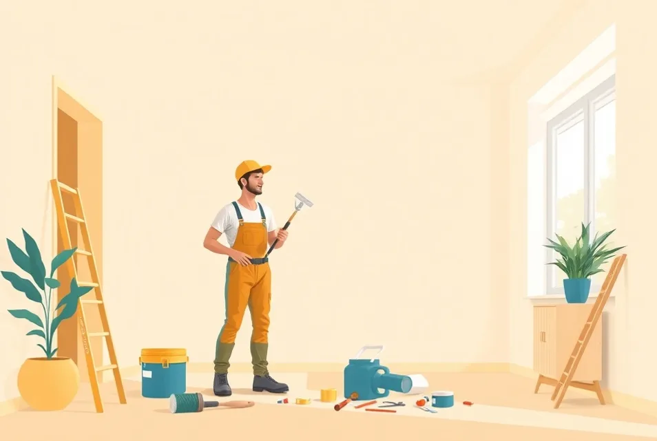 Intérieur rénové après travaux de peinture à Saint-Médard-en-Jalles