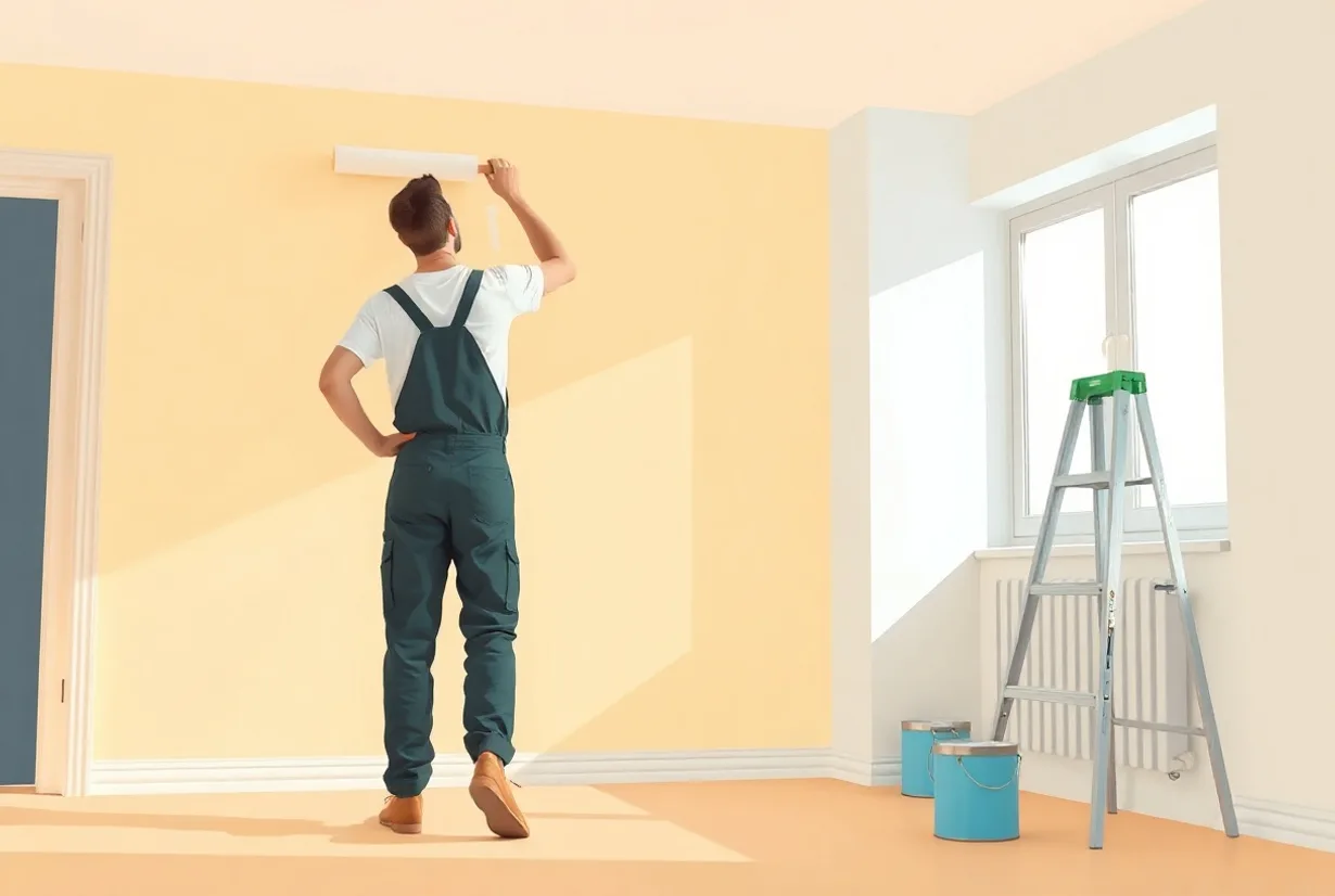 Peintre Saint-Médard-en-Jalles 33160 en intervention sur un chantier